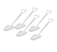 TYCIONG 5 Cucchiaini da caffè in Acciaio Inossidabile 304, Bordi Lisci per Lucidatura a Specchio con Foro Triangolare per Appendere Dessert, Gelato, Yogurt, Macedonia di Frutta (cucchiaio appuntito)