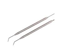 TYCIONG Aste per Sollevamento Ciglia in Acciaio Inossidabile 2 Pezzi con Punta Appuntita e estremità a Pettine Presa Comoda Durante la Separazione delle Ciglia (Argento)