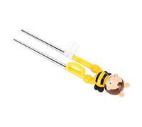 TYCIONG Bacchette da Addestramento per Principianti con Ape Gialla per bambini. Materiale in Silicone PP per lo Sviluppo di capacità Motorie Fini (Ape-Acciaio inossidabile giallo)