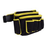 TYCIONG Borsa per Attrezzi Elettrici Cintura per Attrezzi Multitasca Regolabile Durevole per un Lavoro Conveniente Portatile per la Maggior Parte delle Persone (bordo giallo)