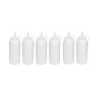 TYCIONG Bottiglia da Spremere per Salsa di Pomodoro Trasparente da 6 Pezzi da 480 Ml per Uso in, Dispenser Durevole per Ristorante di Famiglia, Materiale Plastico