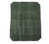 TYCIONG Custodia per coltelli chef viaggio, borsa in rotolo per coltelli chef, rullo di trasporto di coltelli in tela cerata impermeabile e portatile per pic-nic, campeggio, Verde Od