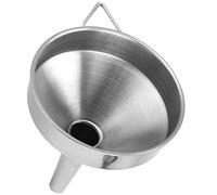 TYCIONG Imbuto da Efficiente in Acciaio Inossidabile per Versare Olio e Aceto, Lunga Durata, Maniglie per Orecchie Appendibili Facile Asciugatura, Argento (11 cm)