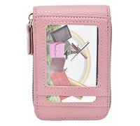 TYCIONG Mini portafoglio portatile di modo della borsa della carta di credito della chiusura lampo con il supporto della carta d'identità antimagnetico, rosa