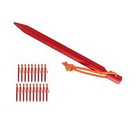 TYCIONG Picchetti per Tenda in Lega di Alluminio Resistente per Campeggio Sicuro e Protezione Dal, 20 Picchetti con Corda, 7,1 Pollici, Ideali per gli Appassionati di attività All'aperto (Rosso)