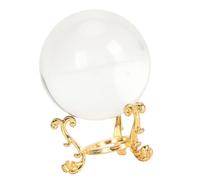 TYCIONG Porta Sfera di in Vetro, Decorazione in Stile Semplice per il Relax, Camera da Letto, Ufficio, Sfera Trasparente e Base Squisita per la Decorazione della Mensola della Casa