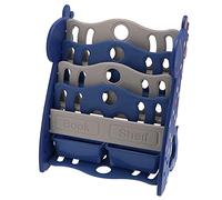 TYCIONG Scaffale per Cartoni Animati per Bambini Simpatico Organizzatore di Giocattoli Multistrato per la Casa, Libreria per Immagini di Grande capacità per Bambini, Materiale PE, 31,5x14,2x25,6 (Blu)