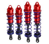 TYCIONG Set di Ammortizzatori Ad Alta Efficienza da 4 Pezzi per Auto RC, Sospensioni Robuste e Durevoli per Auto Telecomandata 1/8, Lega di Alluminio + Materiale Plastico (Rosso)