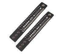 TYCIONG Set di Braccialetti in Pelle con Rivetti Vintage Punk per lo Stile Chic della Rock Band, Braccialetti Larghi Multistrato da 2 Pezzi per Viaggi di Festa, Polsini in Morbida Pelle Sintetica