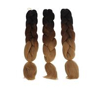 TYCIONG Set di Extension per Capelli Intrecciate con Sfumature Eleganti per Acconciature Attraenti, 3 Estensioni per Dreadlocks C14 per Capelli, Fibra Sintetica Resistente Al Calore, 21,65 Pollici
