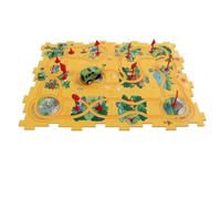 TYCIONG Set di Giochi per Auto con Pista Puzzle di Dinosauri Carrello Elettrico di Assemblaggio Creativo Fai-da-te per Bambini Dai 3 Anni in su