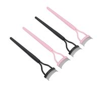 TYCIONG Set di Pettini Separatori per Ciglia in Acciaio Inossidabile per Applicazione Mascara e Operazioni Sicure 4 Pezzi Rosa