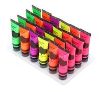 TYCIONG Set di Pitture per il Viso Luminose da 24 Pezzi per attività Luminose e Sicure dei Fan della Coppa del Mondo, Regalo Perfetto per Halloween, Festival, Feste, 6 Colori X 4, 1,2 "X 3"