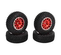 TYCIONG Set di Pneumatici in Gomma RC con Impugnatura Durevole per Auto RC AXIAL SCX24 1/24, Materiale in Lega di Alluminio, Diametro 55 Mm e Cerchioni a 12 Raggi, per Gli Appassionati di Auto (#3)