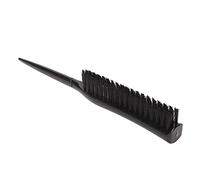 TYCIONG Spazzola per Pettinare in Nylon a 3 File Dal Design ergonomico. Riduci Al Minimo i Danni Ai Capelli. Aggiungi volume. Spazzola a Coda di Ratto per lo Styling dei Capelli a Casa (Nero)