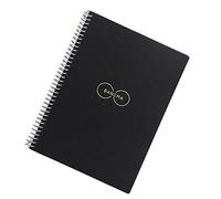 TYCIONG Study Notebook portatile B5 Black Circle Line PP Diario Agenda giornaliera per ufficio scuola famiglia