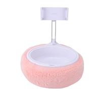 TYCIONG Supporto regolabile per cuscino per tablet in peluche, per rilassarsi sul letto, ideale per guardare la TV o studiare, materiale delicato sulla pelle (ciotola singola rosa chiaro (13-22 cm)