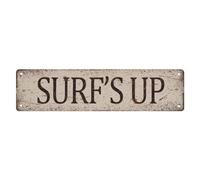 TYCLTY Targa in metallo Surf'S Up 10,2 x 40,6 cm Vintage Tin Signs Funny Street Metal Signs For Home Wall Bar Man Cave