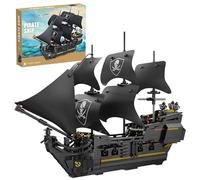 TYCOLE Nave Pirata Perla Nera Set Costruzione, 921 Pezzi Modello Barca Giocattolo - Regalo Creativo per Adulti, Bambini e Bambine 8 Anni, Decorazione Casa e Ufficio