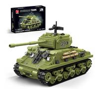 TYCOLE Set di Mattoncini per Carro Armato Sherman da 991 Pezzi, Modello Militare da Collezione della Seconda Guerra Mondiale da Costruire ed Esporre, Regali di Compleanno e Vacanze per Adulti, Ragazzi