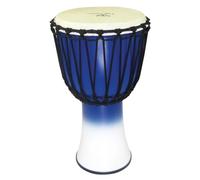tycoon Percussion Tfaj 10 Fiberglass Rope Tuned djembe, Blue and White