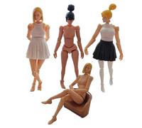 TyCylKu Modello Figura da Disegno | Corpo Action Figure per Schizzi e Bozzetti | 4 Pezzi Bambola Femminile Posabile per Pratica Artistica | Creazione Pittura Decorazione e Interpretazione