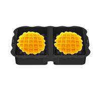 TyCylKu Stampo da forno per waffle, in silicone, a 2 cavità, accessorio per friggitrice ad aria per cucinare a casa, colazione, brunch, fine settimana, spuntini e vacanze