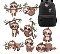 TyCylKu Toppe termoadesive a forma di animale | artigianali a forma di bradipo fogli per abbigliamento, borse, giacche, ragazze donne vestito camicia jeans cappello zaino