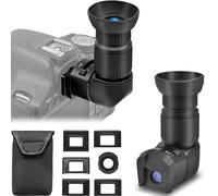 Tydeux Mirino ad angolo retto, orientabile a 360° e ingrandimento 1X/2,5x, con 6 adattatori di montaggio per fotocamere DSLR come Canon, Nikon, Pentax, Minolta, Dynax, Samsung