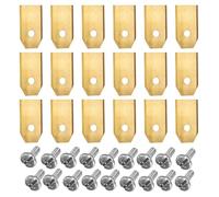 TYDHGSE 18/30 Pezzi Lama di Taglio for Tosaerba Lama di Ricambio for Tosaerba in Acciaio Inossidabile (Come Mostrato in Figura)(18PCS Gold)