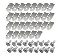 TYDHGSE 18/30 Pezzi Lama di Taglio for Tosaerba Lama di Ricambio for Tosaerba in Acciaio Inossidabile (Come Mostrato in Figura)(30PCS Silver)