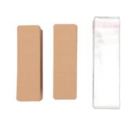 Tyenaza 200PCS Bookmark Sleeve Set, Blank Bookmarks Display Card and Transparent Self Adhesive Bag for Handcraft