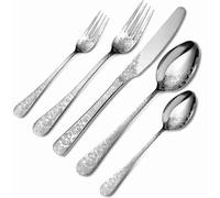 Tyenaza 20pcs Silverware Set, Stainless Steel Fine Vintage Flatware Set Cutlery Utensils Mirror Finish Dishwasher Safey