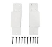 Tyenaza 2pcs Porta della barra aperta porta, staffe barricate in acciaio carbone Easy Installation U Fratella per garage per fienili 2x4 (Bianco)