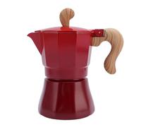 Tyenaza 3 Cup Aluminum Pot, Classic Stovetop Espresso Coffee Maker 150ml 5oz Coffeemaker Percolator Mocha Pot Greca Coffee Maker Cafe Makers (Red)