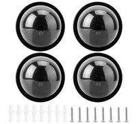 Tyenaza 4pcs Dome Simulation Camera, simulazione CCTV Dummy Dome Camera con luce a LED per il monitoraggio della sicurezza degli uffici per la casa (Black)