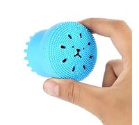 Tyenaza 5,7 x 5 cm Spazzola per la pulizia del viso alla moda, strumento esfoliante per la rimozione del grasso, massaggio, polpi, per lavare i bignè per il trucco (Blu)