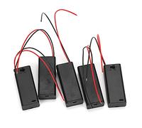 Tyenaza 5pcs AAA x 2 Battery Holder Case Box with Cover ON or OFF Switch Wire