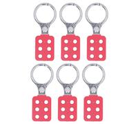 Tyenaza 6PCS Lock Out Tag Out Hasp, Sparkproof 38mm Jaw Inner Diameter 6 Hole Interlock Lockout Tagout Safety Hasp