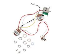 Tyenaza Cablaggio per Chitarra, Set di cablaggi per Chitarra elettrica, Kit precablato per Cablaggio Metallico 500K Kit di Cablaggio per Interruttore Push Pull a 3 Vie per Chitarra elettrica