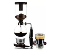 Tyenaza Caffettiera a Sifone, Macchina per Caffè Preparato a Mano Tipo a Sifone Base in Acciaio Inossidabile, Macchina per Caffè Sottovuoto, con Manico Esteso, per la Erogazione del Caffè e del Tè