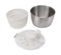 Tyenaza Centrifuga per Insalata in Acciaio Inossidabile, 25x15x20 cm Centrifuga per Lattuga Multifunzionale di Grande capacità Asciugatrice per Verdure Lavatrice per Frutta Cestello di Scarico