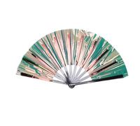 Tyenaza Colori Ventilatore a Mano, Ventola Portatile Clack, Grande Fan Rave a Mano Pieghevole per Festival, Halloween, Abiti Arcobaleno, Festa da Discoteca