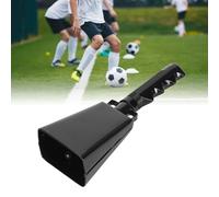 Tyenaza Cow Bell, Noise Maker with Handle Loud Cheering Hand Bell Percussion Musical Instrument, for Sporting Event Football Games, 23 x 5.7 x 5cm (Nera)