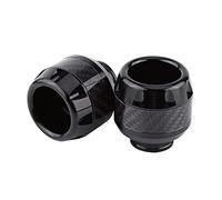 Tyenaza Fork Frame Sliders, 1 Pair Carbon Fiber Motorcycle Front Fork Frame Sliders Wheel Crash Protector (Black)