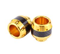Tyenaza Fork Frame Sliders, 1 Pair Carbon Fiber Motorcycle Front Fork Frame Sliders Wheel Crash Protector (Gold)