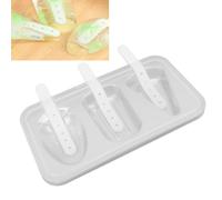 Tyenaza Ice Cream mold with Lid Ice Pop mold Stainless Steel 3 Cavity with Stick Reusable Versatile Ice Pop Maker for Home Parties(20x10.5cm)