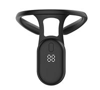 Tyenaza Intelligent Posture Trainer, Intelligent Posture Trainer con LCD Previene Il Monitoraggio Accurato del Gobbo Correzione della Postura Sospesa per Lo Studente(Nero)