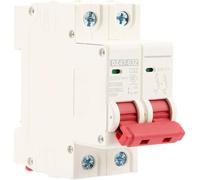 Tyenaza Interruttore dc, Sezionatore Fotovoltaico, 2P 500V-32A Mini Interruttore MCB Sicurezza Fotovoltaica Protezione Interruttore Aria Interruttore di Protezione per Circuito DC DZ47-63Z-2P