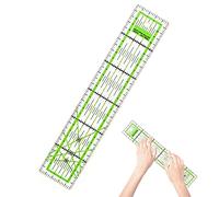 Tyenaza Madam Sew Righello Per Orlo Termoadesivo - Per Cucire Orli, Pieghe E Bordi Perfetti - Trasparente E Con Linee Chiare